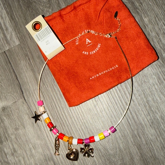 Anthropologie beaded charm necklace - Picture 5 of 9